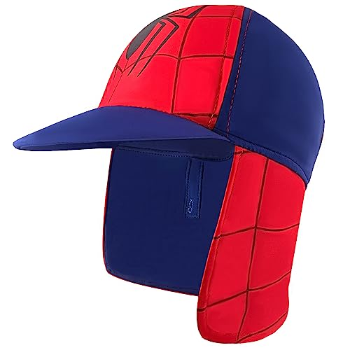 Kids Legionnaires Hat, UPF 50+ Sun Protection Swim Cap Flap Hat for Kids, Quick Drying Sun Hat for Beach Seaside - color: Uv-spider, size: 6-8 Years