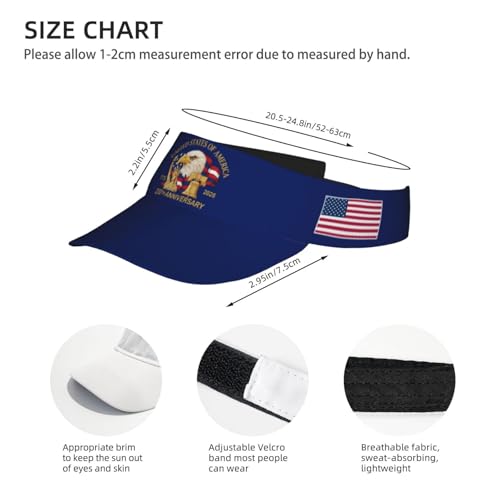 United States 250th Anniversary Hat America Patriotic Visor Caps for Women Men Adjustable Sun Hat - color: Usa 250th Anniversary 14