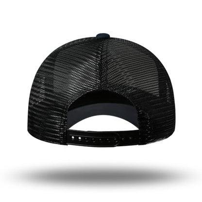 American Flag Trucker Hat - Snapback Hat, Baseball Cap for Men Women - Breathable Mesh Side, Adjustable Fit - for Casual Wear - color: Dark Gray/Black