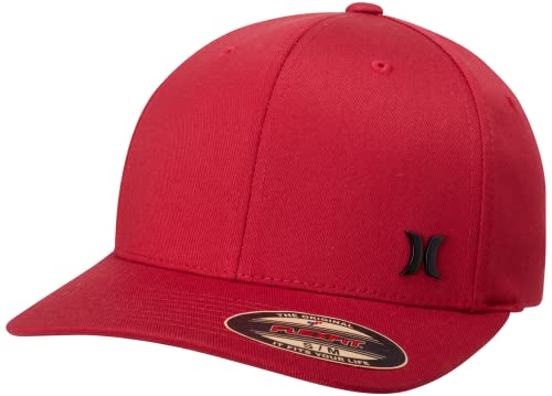 Hurley Mens Curved Brim Flexfit Baseball Cap - color: Gym Red, size: Large-X-Large