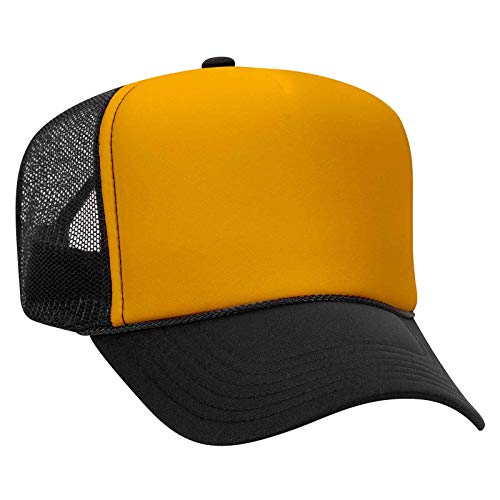 OTTO 5 Panel High Crown Mesh Back Trucker Hat Polyester Foam Front