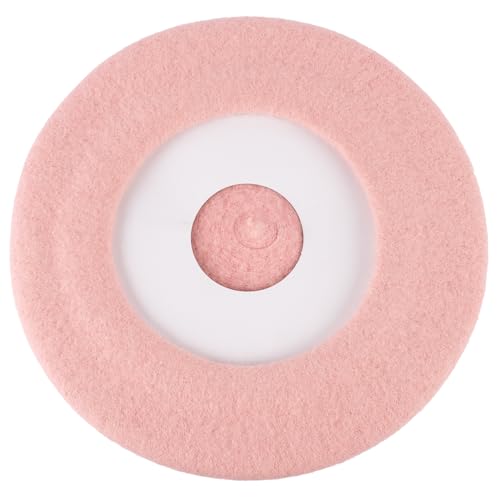 ZAKIRA Wool French Beret for Men & Women, Plain - color: Pink