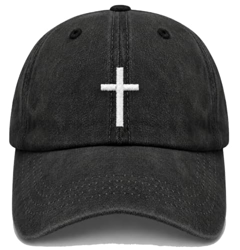 Man of God Husband Dad Embroidered Hat Camping Caps for Women - color: Jesus Cross 27