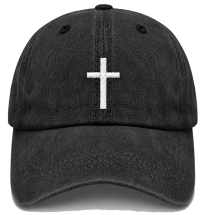 Man of God Husband Dad Embroidered Hat Camping Caps for Women - color: Jesus Cross 27