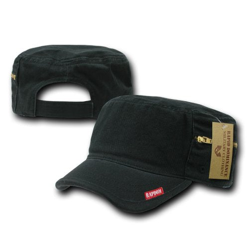 Rapiddominance Adjustable Patrol Cap with Zipper - color: Black