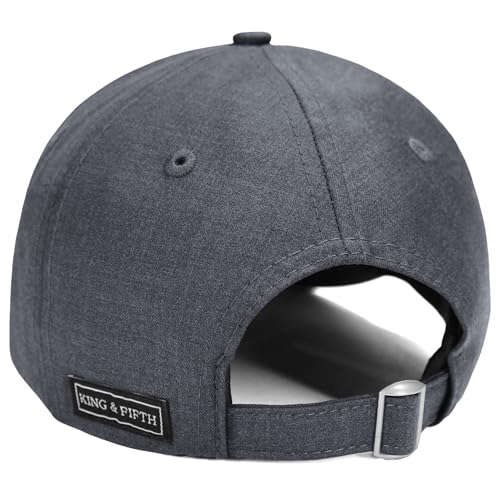 Gym Baseball Hats for Men by King & Fifth, Workout Hat, Low Profile Caps - color: Charcoal Menswear, size: Large-X-Large