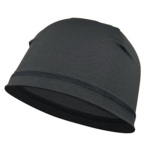 PAX Beanie Cycling Skull Caps, Camo Cooling Helmet Liner, Sweat Breathable Moisture Wicking Running Hat for Outdoor Sport. - color: Black