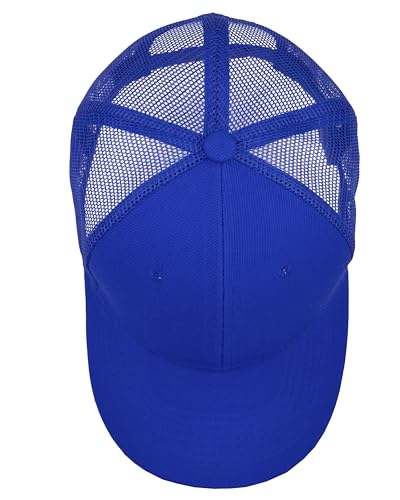Gelante Mesh Trucker Hat Baseball Cap Structured Front Panel Wholesale LOT 12 Pack - color: Royal