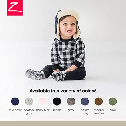 Zutano Baby Toddler Fleece Trapper Hat, Warm Winter Hat for Boys & Girls - color: Heather Gray, size: 12 Months