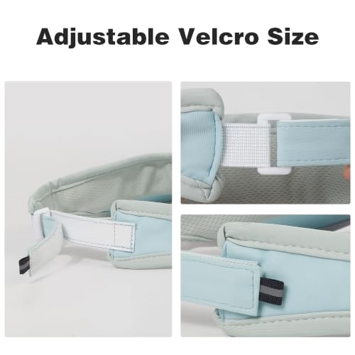 Sun Visor Caps Foldable Brim Adjustable Visor Hats for Women Men - color: Lightblue