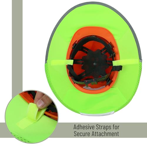 UNCO Industrial Hard Hat Sun Shield, Green, Full & Standard Brim Mesh Sunshade, High Visibility Reflective, Hard Hat Accessory - color: Green, size: 1 Pack