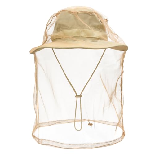 Rosoz Sun Hats for Men Women Bucket Hat UPF Protection Wide Brim Boonie Hat - color: 1pack-beige-net