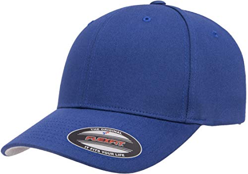 Flexfit/Yupoong Men's Cotton Twill Fitted Cap - color: Blue, size: Large-X-Large