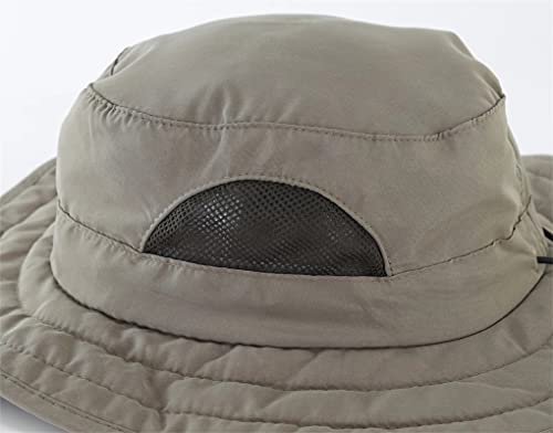 Connectyle Kids Sun Hat for Boys Girls Wide Brim Bucket Hat UPF 50+ Sun Protection Hat Breathable Summer Beach Hat - color: Army Green