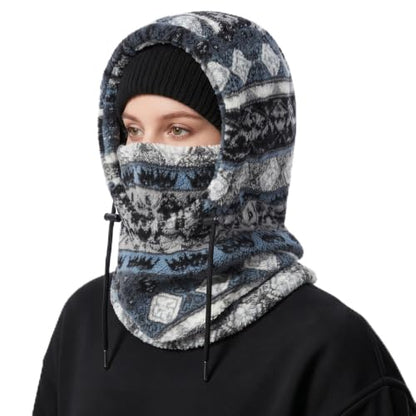 Ski Mask Balalclava Windproof Face Mask Warm Fleece Neck Cover for Cold Weather Helmet Hood for Men & Women - color: Fair Isle