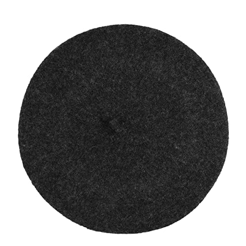 Wheebo Berets for Kids Wool French Beret Hats Artist Painter Hats for Little Girls Boys Solid Color Style - color: Dark Ashy