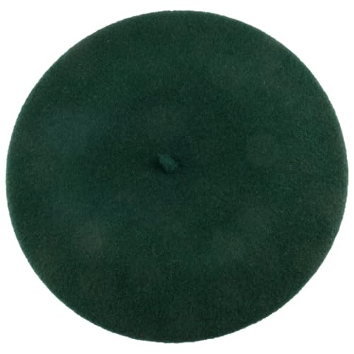 Women's Beret Cashmere Wool French Hat Made in EU Women Autumn Winter - color: Green, size: 6 7/8