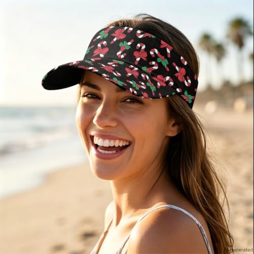 Cool Styles Sun Visor Hats 21.65~23.62 inches Adjustable Open-Top caps Quick-Dry Visor Cap - color: Candy