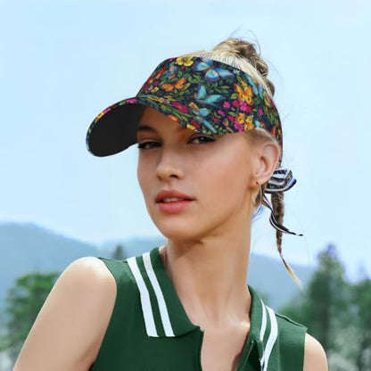 Leopard Print Sun Visor Hat Adjustable Sports Beach Cap for Men Women - color: 14