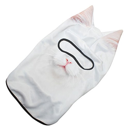 WTACTFUL 3D Animal Ears Balaclava, Breathable Face Mask for Halloween - color: Cat Meb-27