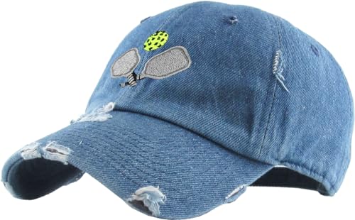 KBETHOS Daddy Dad Hat Pineapple Vacation Baseball Cap Vintage Distressed Classic Polo Style Adjustable - color: Medium Denim Pickleball Vintage