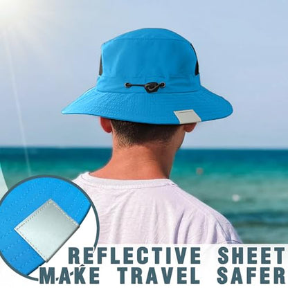 Seektop Surf Bucket Hat with UPF 50+ UV Protection, Waterproof Surfing Hat - color: Blue