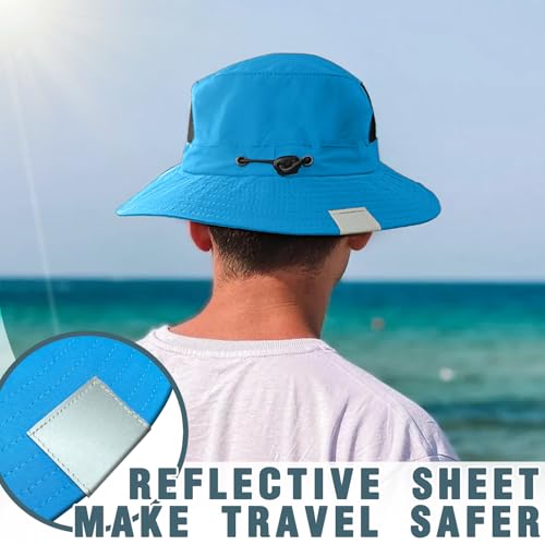Seektop Surf Bucket Hat with UPF 50+ UV Protection, Waterproof Surfing Hat - color: Blue