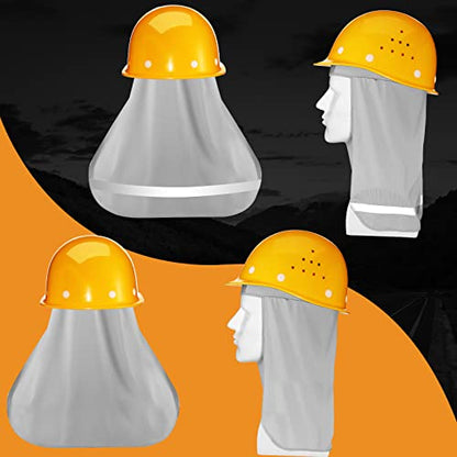 Loopeer Hard Hat Sun Shade Neck Shield 6 Pack Cooling - color: Bright Grey