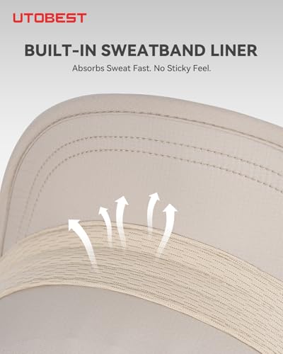 UTOBEST Race Day Performance Running Cap for Men Women - color: Beige