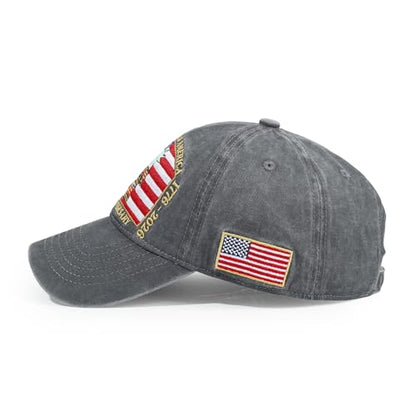 USA 250th Anniversary Baseball Cap Patriotic Embroidered American Hat - color: 3-gray
