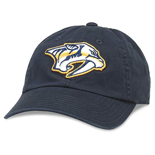 AMERICAN NEEDLE Unisex Officially Licensed NHL National Hockey League Adjustable Buckle Strap Baseball Hat - color: Blue,navy (Nashville Predators)