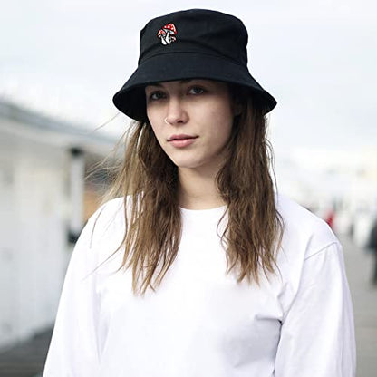 Unisex Bucket Hat Summer UPF 50+ Sun Protection Outdoor Beach Fishing Travel Hiking Hat - color: 3 Mushrooms