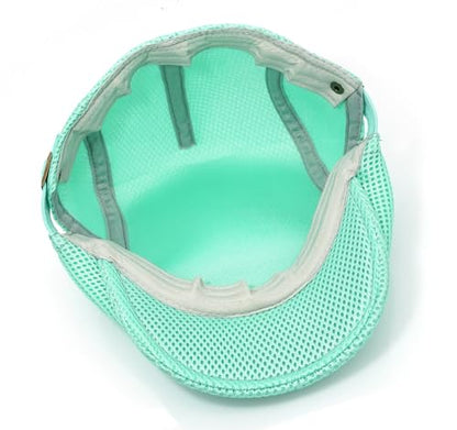 DIYDECAL Mens Breathable Mesh Summer Hat Adjustable Newsboy Beret Ivy Cap Cabbie Flat Cap - color: Green
