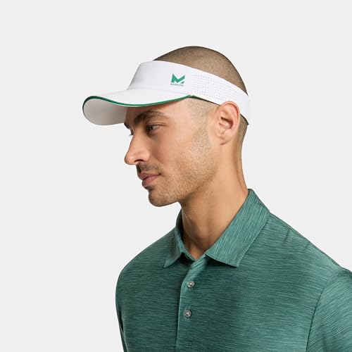 MISSION Structured Cooling Visor - Unisex Cap for Tennis, Golf & Running - Lightweight & Durable - color: White