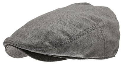 Men's Linen Flat Ivy Gatsby Summer Newsboy Hats - color: Grey, size: Large-X-Large