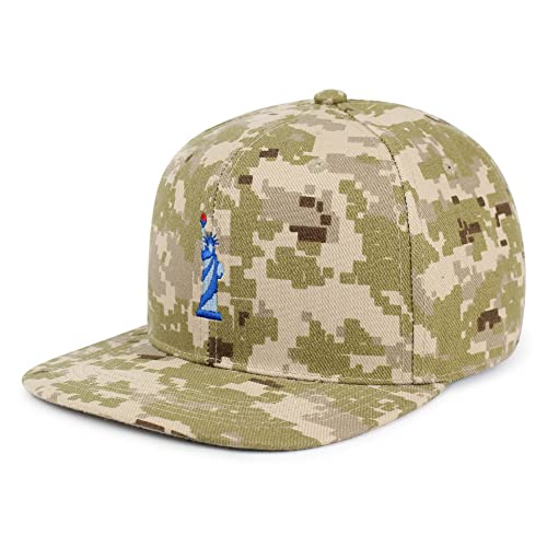 Liberty Statue Hip-Hop Snapback Hat Embroidered Baseball Cap New York - color: 13. Desert Camo