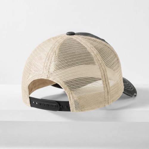 CHOK.LIDS Washed Trucker Hat Unstructured Distressed Pigment Dyed Cap - color: (Charcoal)