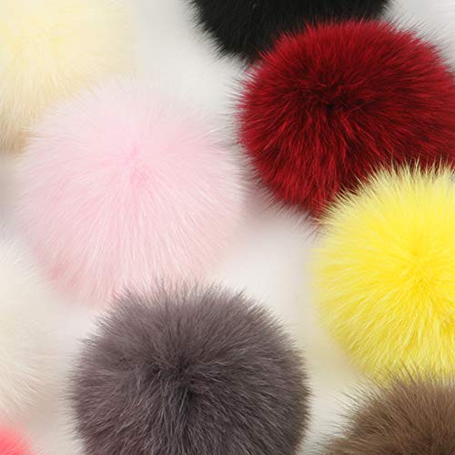 Abgream 16-Pack Faux Fur Pom Pom Balls with Elastic Loop - color: Style B