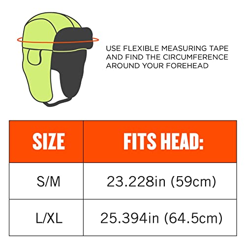 Ergodyne N-Ferno 6802 Thermal Winter Trapper Hat - color: Lime, size: Small-Medium