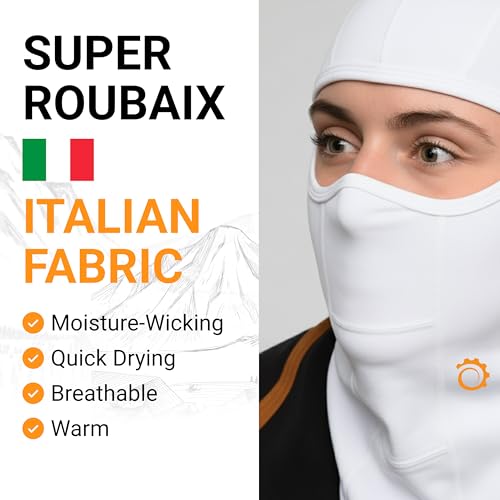 GearTOP Balaclava Ski Mask for Men and Women, Winter Motorcycle Face Mask - color: Black White Pink