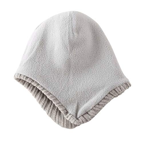 Home Prefer Toddler Boys Girls Hats Earflaps Fleece Knit Beanie Kids Winter Hat - color: Light Gray, size: 2-5T