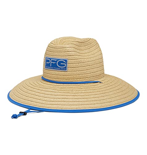 Columbia Unisex Adult PFG Straw Lifeguard Hat - color: Straw/Hooks, size: Small-Medium