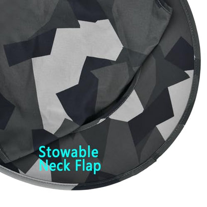 ZOORON Sun Hats for Men Women with Neck Flap Fishing UPF 50+ UV Protection - color: Camo Dark Grey