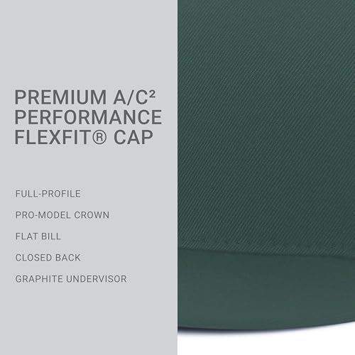 Pacific Headwear Unisex-Adult Pacific Headwear Premium a/C² Performance Flexfit® Cap - color: Dark Green, size: Small-Medium