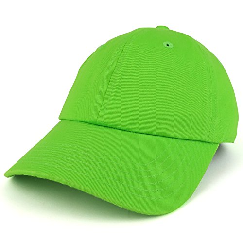 Trendy Apparel Shop Plain Unstructured Relaxed Style Dad Hat - color: Lime