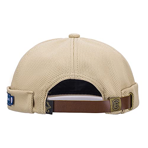 CLAPE Watch Cap Work Beanie Corduroy Docker Leon Brimless Hat Rolled Cuff Harbour Hat - color: Ct18-khaki