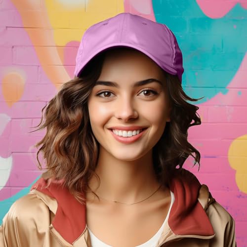 DALIX Baseball Cap Dad Hat Plain Men Women Cotton Adjustable Blank Unstructured Soft - color: Light Pink