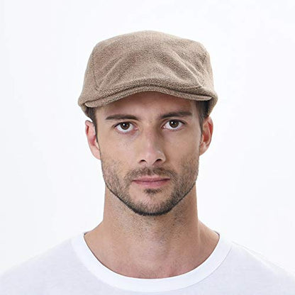 WITHMOONS Ivy Cap Summer Linen-Like Cotton Newsboy Irish Golf Hats MZ30038 (Brown)