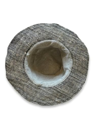 Hemp Sun Hat M/L/XXL Foldable Wide Wire Brim Hat for Farmers & Gardeners Adjustable Beach Hat, Unisex Style - color: Black, size: X-Large-XX-Large
