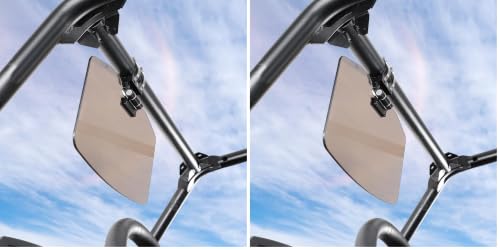 KEMIMOTO 2PCS Oversized UTV Sun Visor Large Surface Fit 1.5-2 in Roll Bars with Windshield Compatible with Polaris RZR 1000 XP Can am Defender Maverick X3 CFMOTO Side X Side Clear View (Pack of 2) - size: 15.4 x 8.3 inches (Pack of 2)